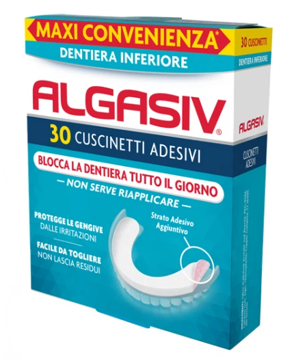 Algasiv Adesivo Per Protesi Dentaria Inferiore 30 Pezzi 1 Algasiv Adesivo Per Protesi Dentaria Inferiore 30 Pezzi