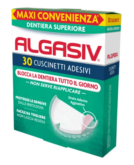 Algasiv Adesivo Per Protesi Dentaria Superiore 30 Pezzi 1 Algasiv Adesivo Per Protesi Dentaria Superiore 30 Pezzi