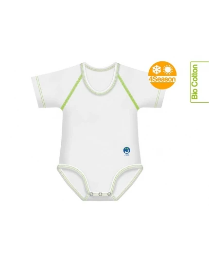 Body 0/36m Bio Cotone 4season Dinosauro Baby J Bimbi 2 Body 0/36m Bio Cotone 4season Dinosauro Baby J Bimbi - immagine 2