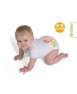 Body 0/36m Bio Cotone 4season Dinosauro Rosa J Bimbi