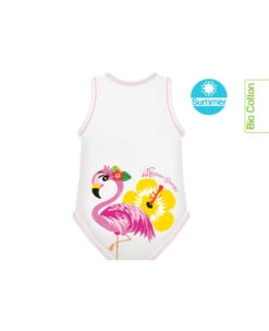 Body 0-36m Bio Cotton Summer Tropical Fenicottero