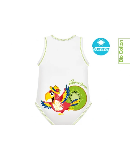 Body 0-36m Bio Cotton Summer Tropical Pappagallo 1 Body 0-36m Bio Cotton Summer Tropical Pappagallo