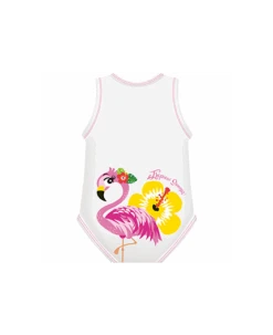 Body 0-36m Bio Cotton Summer Tropical Summer Fenicottero