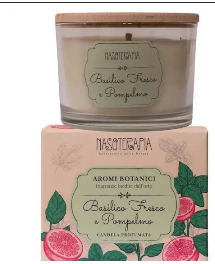 Candela 140 G Basilico Fresco Pompelmo 1 Candela 140 G Basilico Fresco Pompelmo