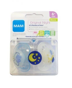 Mam Night Succhietto 6+ Mesi Silicone Doppio Maschio