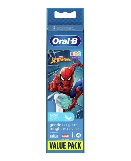 Oral B Oralb Kids Spiderman Testine Per Spazzolino Elettrico 4 Pezzi 1 Oral B Oralb Kids Spiderman Testine Per Spazzolino Elettrico 4 Pezzi