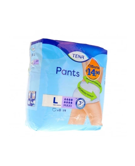 Pannolone Pull Up Tena Pants Maxi Taglia Large 8 Pezzi 1 Pannolone Pull Up Tena Pants Maxi Taglia Large 8 Pezzi
